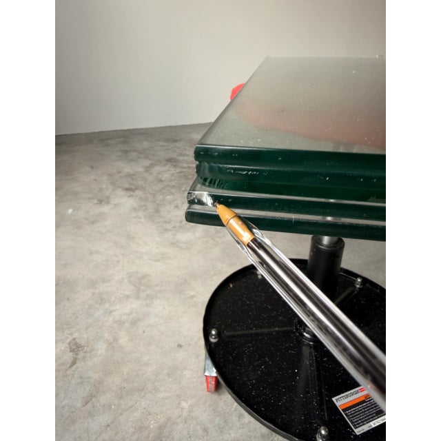 Hollywood Regency Faux Bamboo Chrome & Brass Five-Tier Étagère Bookcase For Sale - Image 11 of 12