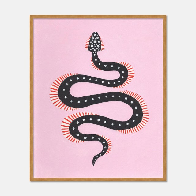 Contemporary Peppermint by Willa Heart in Gold Frame, Small Art Print For Sale - Image 3 of 3