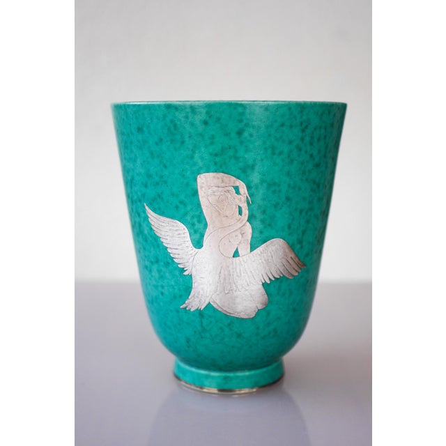 Metal Argenta Vase by Wilhelm Kåge for Gustavsberg, 1930s For Sale - Image 7 of 18