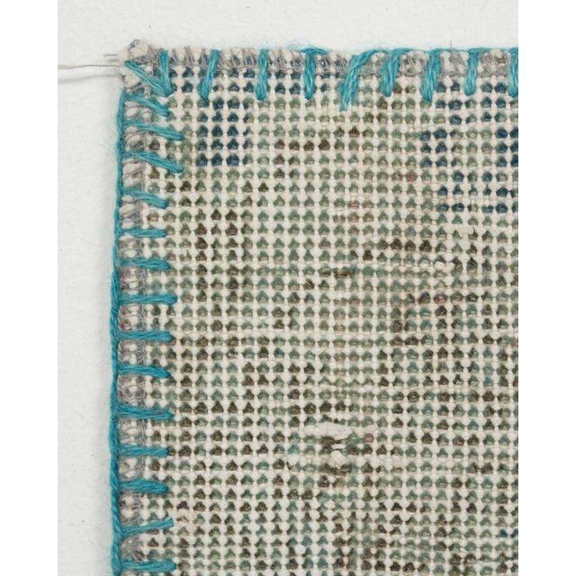 Turkish Vintage Beige Patchwork Turkish Runner Rug - Handwoven Boho Carpet For Sale - Image 3 of 11