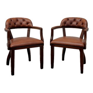 English Desk Chairs, Set of 2 For Sale