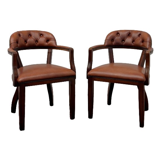 English Desk Chairs, Set of 2 For Sale