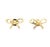 Late 20th Century Tiffany & Co. Gold Bow Stud Earrings 18k Yellow Ribbon Style, 2 pieces For Sale - Image 5 of 7