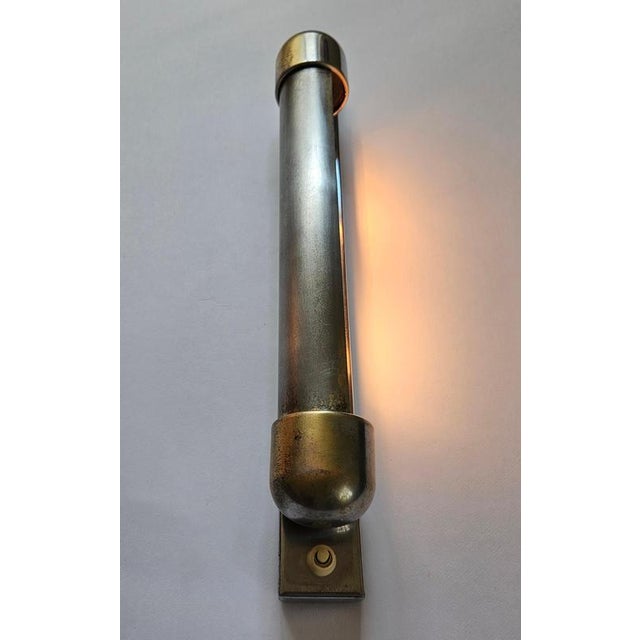 Bauhaus Vintage Bauhaus Art Deco Wall Lamp in Chrome, 1940s For Sale - Image 3 of 16