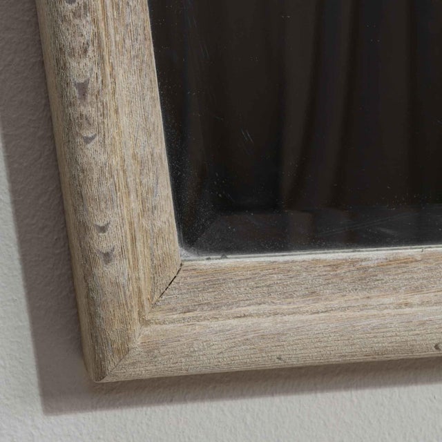 Mid 20th Century Mid 20th Century France Louis XV Antique White Wood Mirror For Sale - Image 5 of 8