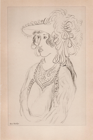 Matisse, Girl Wearing a Hat, Original Lithograph, 1920