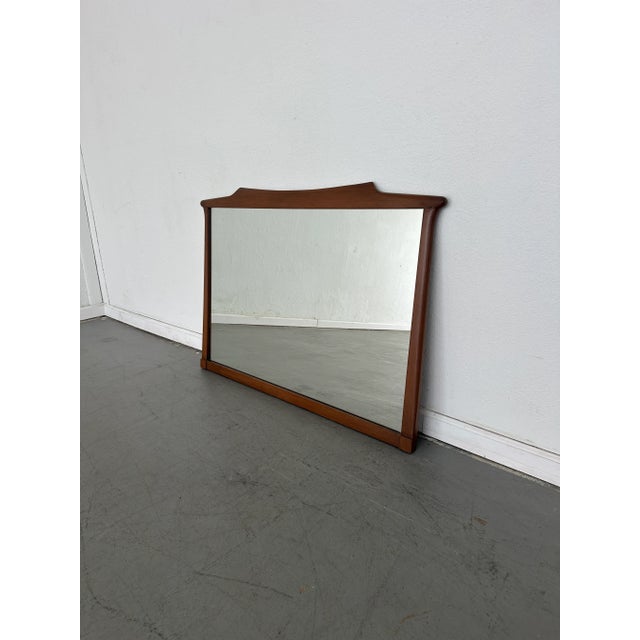 Vintage White Pine Furniture Wall Mirror For Sale In Austin - Image 6 of 9