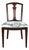 Mahogany Regency Desk/Side Chair in Brunschwig & Fils Steeplechase Upholstery For Sale