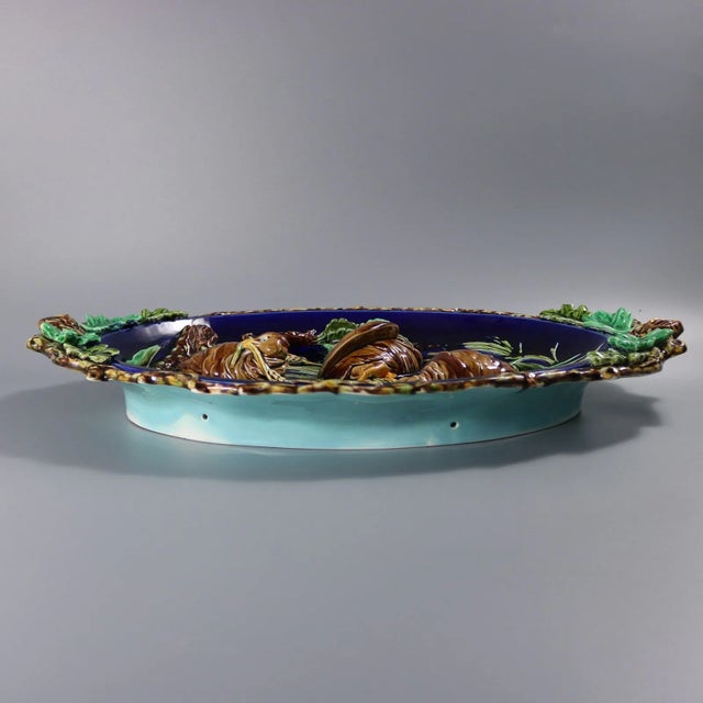 Late 19th Century Large Sarreguemines Majolica Partridges Wall Plaque For Sale - Image 5 of 12