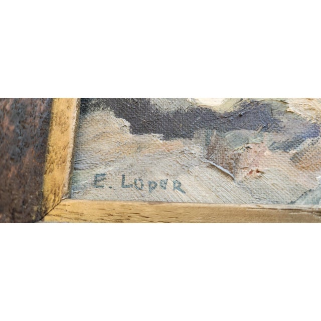Late 20th Century Late 20th Century E. Loper Framed Acrylic on Board of Landscape For Sale - Image 5 of 13