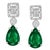 Modern 45 Ct Zambian Emerald and 12 Ct Diamond Necklace and Earring Bridal Suite For Sale - Image 3 of 8