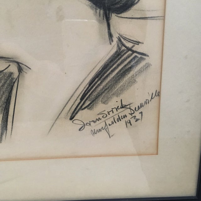 Figurative Antique Portrait Sketch For Sale - Image 3 of 6