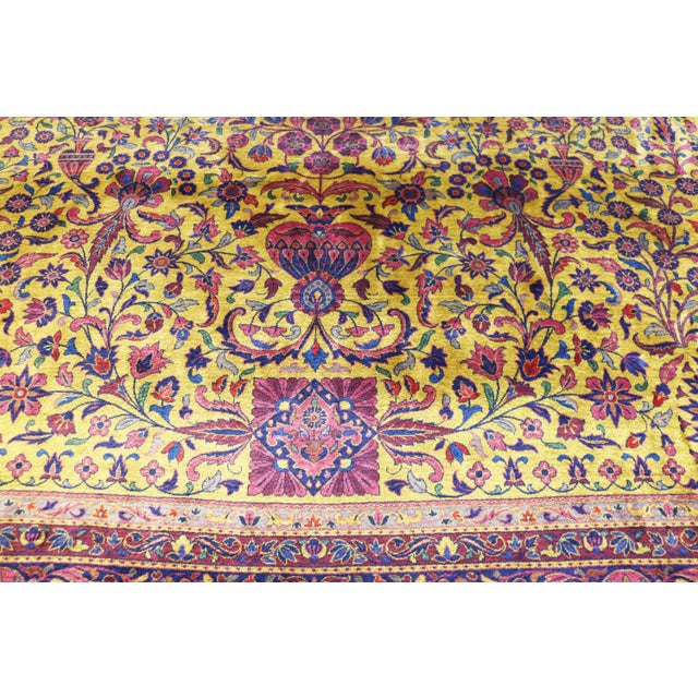 Textile Antique Persian Manchester Wool Kashan Carpet, 10'0" × 14'0" For Sale - Image 7 of 8