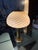 Mid century Vetri Murano swirled glass table lamp. The mushroom shape glass has a yellow/cream tone to it with a...