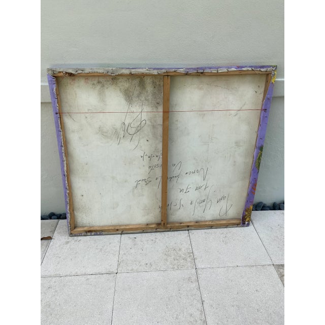 1990s Contemporary Botanical Themed Oil Painting For Sale - Image 10 of 13