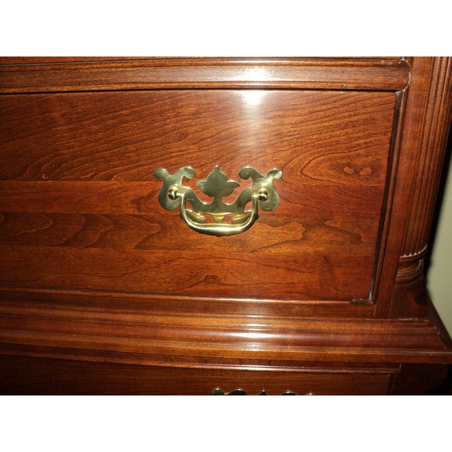 Ethan Allen Knob Creek Collection Queen Anne Solid Cherry Highboy