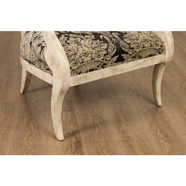 Regency Style Pair Of Painted Fauteuil Armchairs For Sale - Image 9 of 18