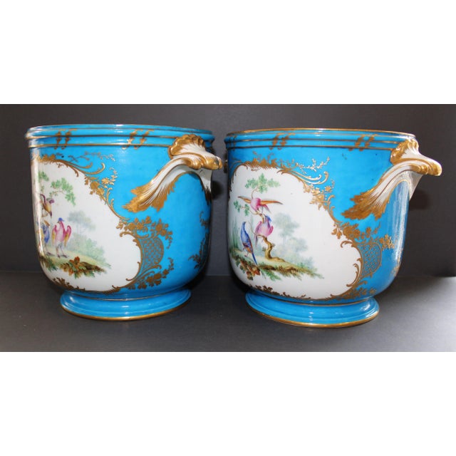 Cachepots in Porcelain from Sevres, 18th Century, Set of 2 For Sale - Image 5 of 16