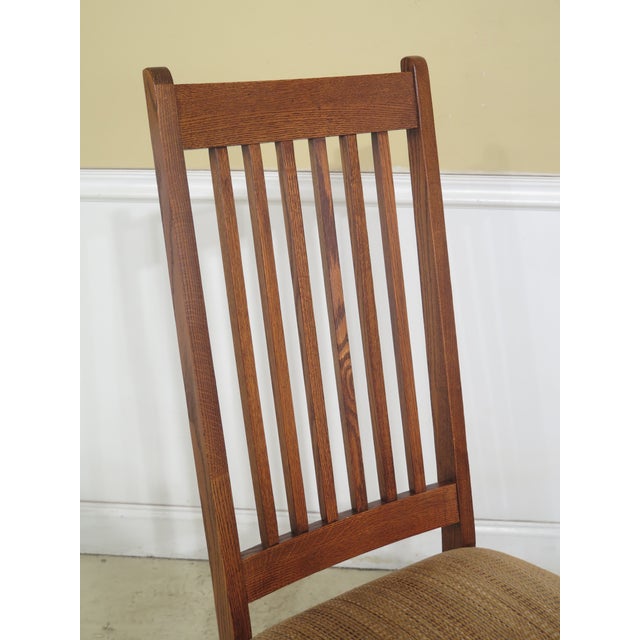 1990s Vintage Thomasville Mission Oak Style Dining Room Chairs Set of