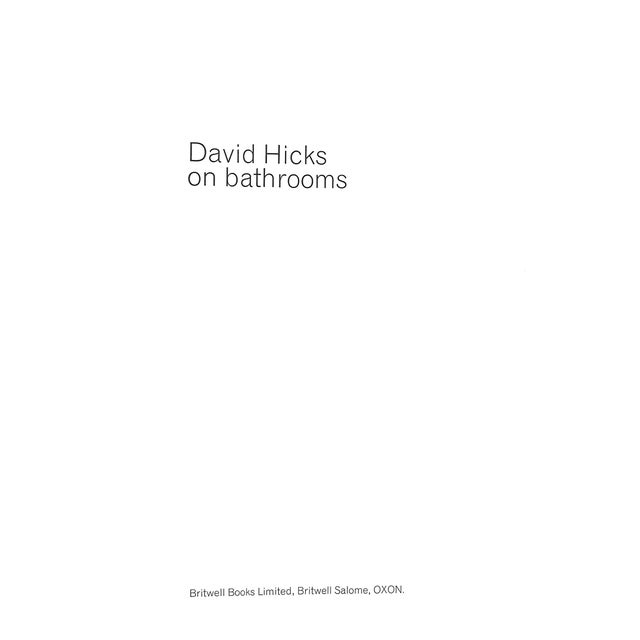 "David Hicks on Bathrooms" 1970 Hicks, David (Inscribed) For Sale - Image 4 of 12