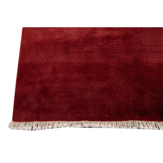 Antique Art Deco Chinese Wool Rug 8 Ft 9 in X 14 Ft. For Sale - Image 12 of 13