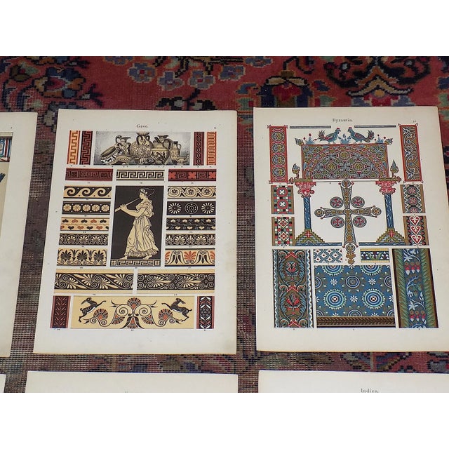 Traditional Antique 19th Century Folio Size Ornamental Design Lithographs - Set of 9 For Sale - Image 3 of 9