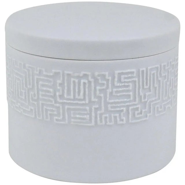 White White Relief Op Art Bowl with Lid by Cuno Fischer for Rosenthal Studio-Linie, 1960s For Sale - Image 8 of 8