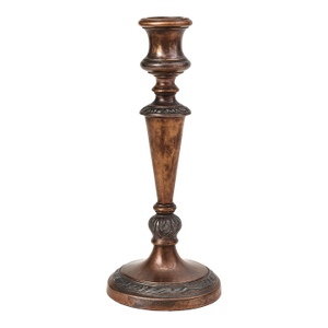 Craftsman Copper Candlestick W/ Pewter Overlay, Weighted Base, C. 1900s