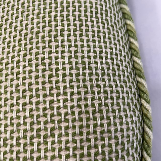 Woven Basketweave 20” Feather/Down Pillow For Sale - Image 4 of 4