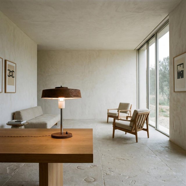 Mid-Century Modern Lamp in the style of Louis Kalff, 1950s For Sale - Image 3 of 9