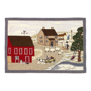 Pasargad DC American Antique Hooked Rug For Sale