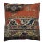 Tribal Traditional Orange Brown Persian Rug Pillow For Sale