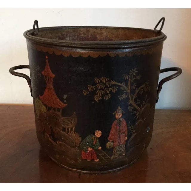 French Louis XV Tole Peinte Cache Pot Plant For Sale In New York - Image 6 of 11