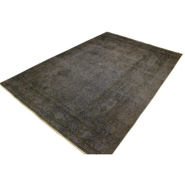 Vintage Distressed Blue/Purple Wool Rug 6'5 X 9'6 Chairish