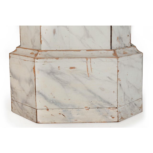 Pair of Faux-Marble Painted Pine Columns, Early 20th Century For Sale - Image 17 of 17