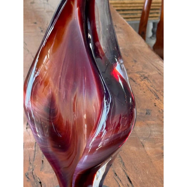 "Flame" by Dino Rosin (Italian B. 1949) Murano Art Glass Sculpture For Sale - Image 4 of 9