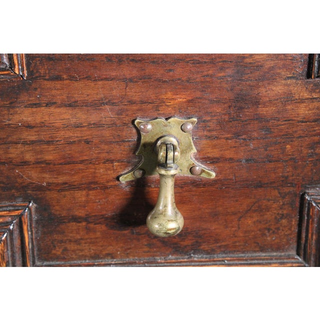 Wood Antique English Jacobean Style Oak Sideboard For Sale - Image 7 of 11