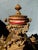 19th Century French Gilt Mantel Clock With Red Sevres Style Porcelain For Sale - Image 14 of 16