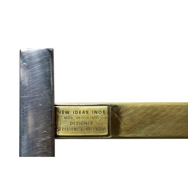 Italian Chrome and Glass Console Table by Serantoni & Arcangeli, 1970s For Sale - Image 6 of 7