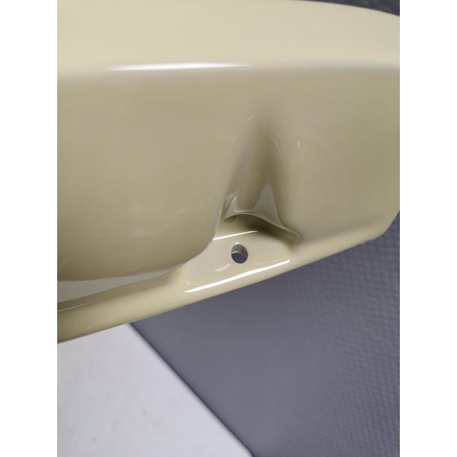 1970s Glass Bathroom Lamp and Yellow Porcelain Shelf by Sigvard Bernadotte for IFÖ, Sweden, 1970s, Set of 2 For Sale - Image 5 of 9