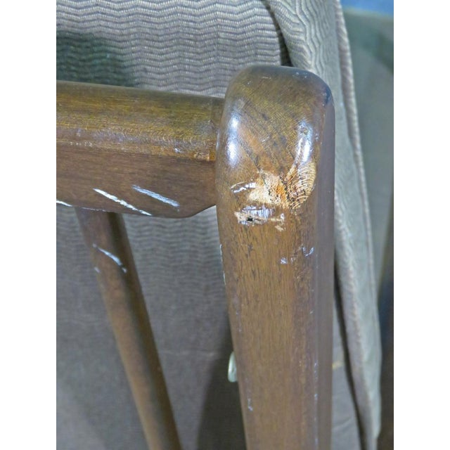 Brown Mid 20th Century Vintage Walnut Rocking Chair For Sale - Image 8 of 8