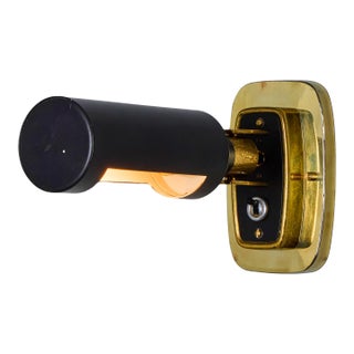 1960s Stilnovo Model #2134 Articulating Brass and Metal Wall Lamp For Sale