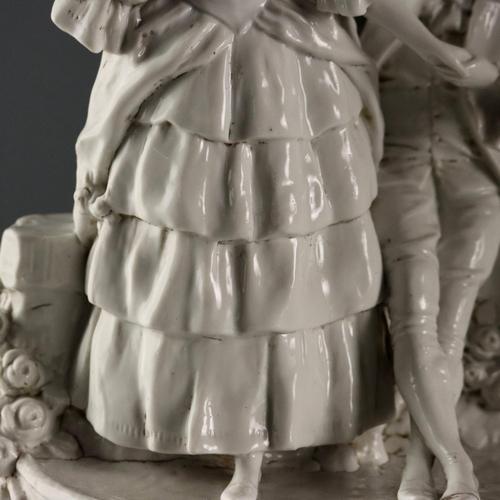 Galante Figurine in White Capodimonte Porcelain For Sale - Image 6 of 15