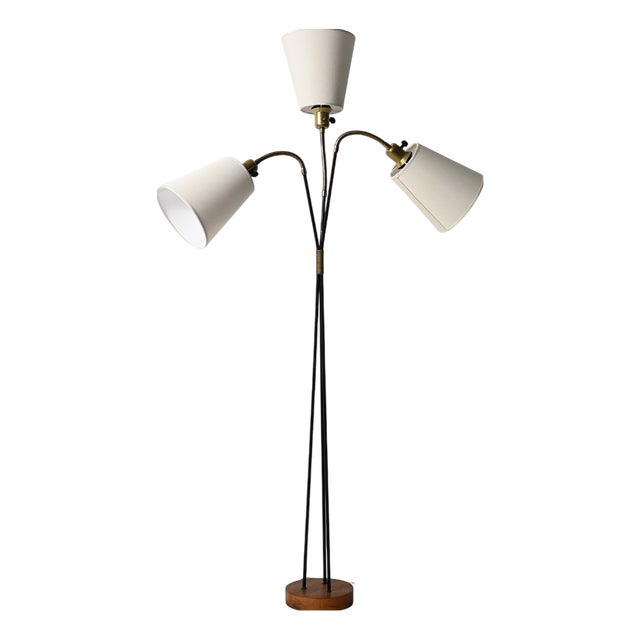 Scandinavian Floor Lamp with Three Lights, 1950s For Sale