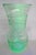 Depression Era Large Green Uranium Glass Vase Ribbed Style With Flared Rim 4868b For Sale In Miami - Image 6 of 11