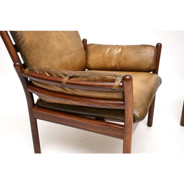 Vintage Danish Armchairs by Illum Wikkelso for CFC Silkeborg, 1960, Set of 2 For Sale - Image 10 of 11