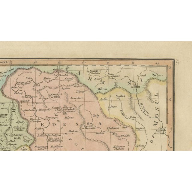 Kingdom of Jerusalem Map with Crusades Holy Land by Wilkinson, 1817 For Sale - Image 10 of 13