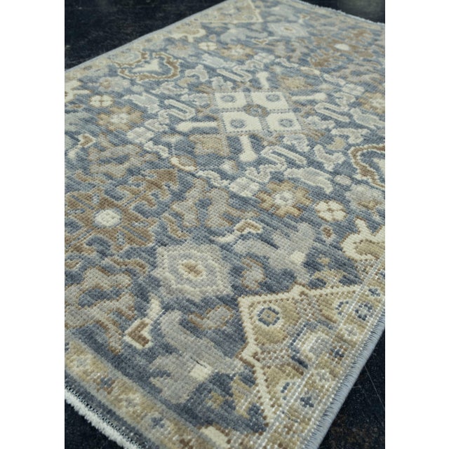 Turkish Oushak Rug 1'7" x 2'5" #17202 For Sale - Image 4 of 8