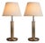 Mid-Century Modernist Sculptural Metal Bedside Table Lamps, 1950s, Set of 2 For Sale
