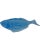 1980s Vintage Bordallo Pinheiro Blue Ceramic Fish Serving Platter Dish, Portugal For Sale - Image 4 of 12